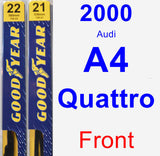 Front Wiper Blade Pack for 2000 Audi A4 Quattro - Premium