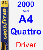 Driver Wiper Blade for 2000 Audi A4 Quattro - Premium