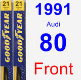 Front Wiper Blade Pack for 1991 Audi 80 - Premium
