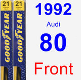 Front Wiper Blade Pack for 1992 Audi 80 - Premium