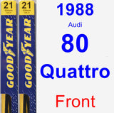 Front Wiper Blade Pack for 1988 Audi 80 Quattro - Premium
