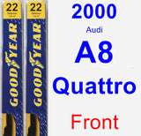 Front Wiper Blade Pack for 2000 Audi A8 Quattro - Premium