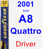 Driver Wiper Blade for 2001 Audi A8 Quattro - Premium