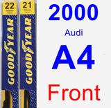Front Wiper Blade Pack for 2000 Audi A4 - Premium