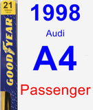 Passenger Wiper Blade for 1998 Audi A4 - Premium