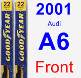 Front Wiper Blade Pack for 2001 Audi A6 - Premium