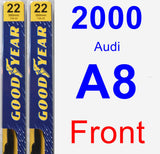 Front Wiper Blade Pack for 2000 Audi A8 - Premium