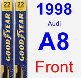 Front Wiper Blade Pack for 1998 Audi A8 - Premium