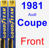 Front Wiper Blade Pack for 1981 Audi Coupe - Premium