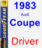 Driver Wiper Blade for 1983 Audi Coupe - Premium