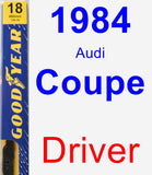 Driver Wiper Blade for 1984 Audi Coupe - Premium