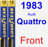 Front Wiper Blade Pack for 1983 Audi Quattro - Premium