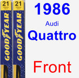 Front Wiper Blade Pack for 1986 Audi Quattro - Premium