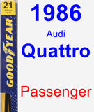 Passenger Wiper Blade for 1986 Audi Quattro - Premium