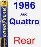 Rear Wiper Blade for 1986 Audi Quattro - Premium