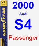Passenger Wiper Blade for 2000 Audi S4 - Premium
