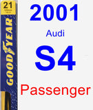 Passenger Wiper Blade for 2001 Audi S4 - Premium