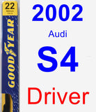 Driver Wiper Blade for 2002 Audi S4 - Premium