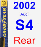 Rear Wiper Blade for 2002 Audi S4 - Premium