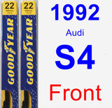 Front Wiper Blade Pack for 1992 Audi S4 - Premium