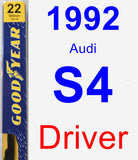 Driver Wiper Blade for 1992 Audi S4 - Premium