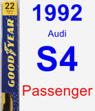 Passenger Wiper Blade for 1992 Audi S4 - Premium