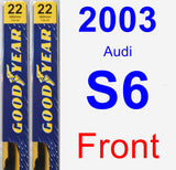 Front Wiper Blade Pack for 2003 Audi S6 - Premium