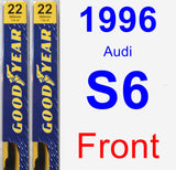 Front Wiper Blade Pack for 1996 Audi S6 - Premium