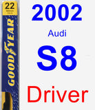 Driver Wiper Blade for 2002 Audi S8 - Premium
