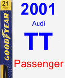 Passenger Wiper Blade for 2001 Audi TT - Premium