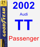 Passenger Wiper Blade for 2002 Audi TT - Premium