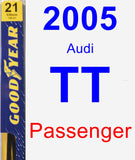 Passenger Wiper Blade for 2005 Audi TT - Premium