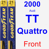 Front Wiper Blade Pack for 2000 Audi TT Quattro - Premium