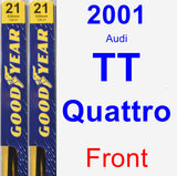 Front Wiper Blade Pack for 2001 Audi TT Quattro - Premium
