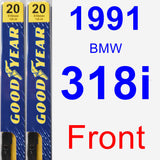 Front Wiper Blade Pack for 1991 BMW 318i - Premium
