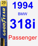 Passenger Wiper Blade for 1994 BMW 318i - Premium