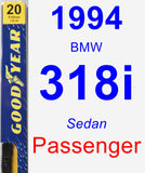 Passenger Wiper Blade for 1994 BMW 318i - Premium