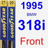 Front Wiper Blade Pack for 1995 BMW 318i - Premium