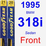 Front Wiper Blade Pack for 1995 BMW 318i - Premium