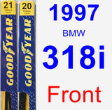 Front Wiper Blade Pack for 1997 BMW 318i - Premium