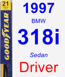 Driver Wiper Blade for 1997 BMW 318i - Premium