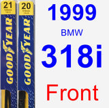 Front Wiper Blade Pack for 1999 BMW 318i - Premium