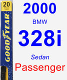 Passenger Wiper Blade for 2000 BMW 328i - Premium