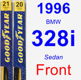 Front Wiper Blade Pack for 1996 BMW 328i - Premium