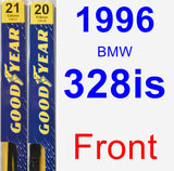 Front Wiper Blade Pack for 1996 BMW 328is - Premium