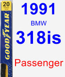 Passenger Wiper Blade for 1991 BMW 318is - Premium