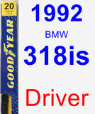 Driver Wiper Blade for 1992 BMW 318is - Premium