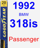 Passenger Wiper Blade for 1992 BMW 318is - Premium