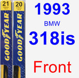 Front Wiper Blade Pack for 1993 BMW 318is - Premium