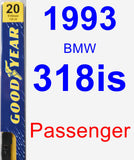 Passenger Wiper Blade for 1993 BMW 318is - Premium